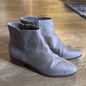 Women's Suede Ankle Boots - Gray